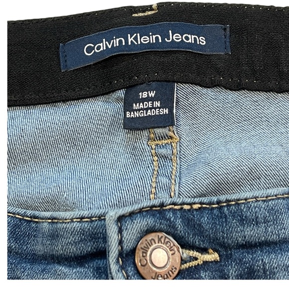 Calvin Klein Jeans Mid Rise Skinny Made with Repreve, Women’s, Blue, Sz 18 W - Picture 2 of 12
